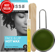 No-Strip Face & Lip Hot Wax Kit for Short & Coarse Hair Removal At-Home Waxing K