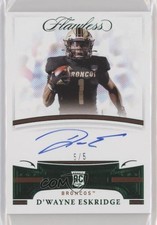 2021 Panini Flawless Collegiate Rookie Emerald 5/5 D'Wayne Eskridge Auto 0rd2