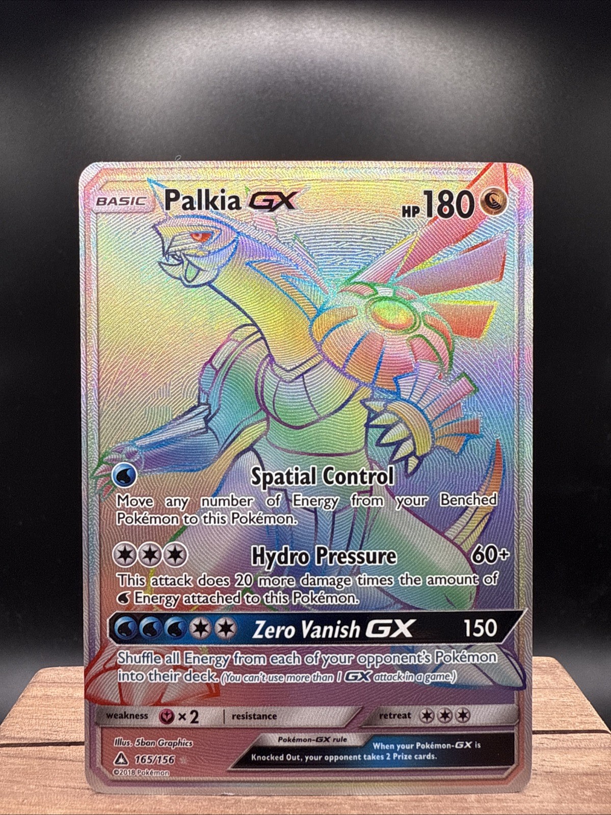 Pokemon Palkia GX 165/156 Ultra Prism Ultra Rare Secret Holo Card MP