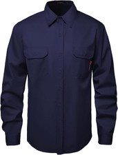 7Oz FR Shirts for Men, Welding Shirt Hi Vis Flame Resistant 100 Cotton Fire Ret