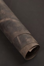 Cold Dark Brown Crazy Horse Leather Hide 1.5mm Genuine Pull Up Leather for Craft