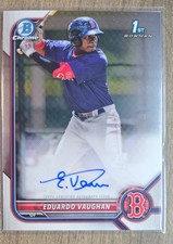 2022 Bowman - Chrome Prospect Autographs Eduardo Vaughan #CPA-EV (AU, RC)