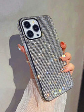 Women's Luxury Rhinestone Embellished Phone Case for iPhone 17 Pro Sparkly Cover