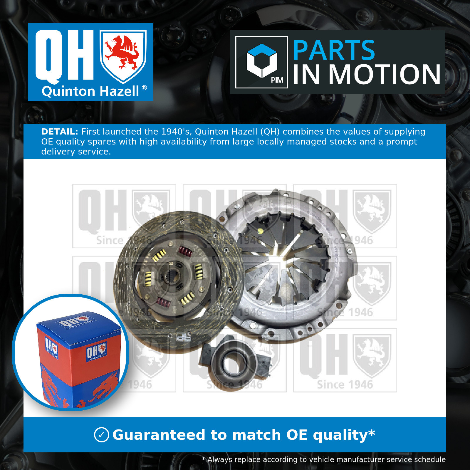 Clutch Kit 3pc (Cover+Plate+Releaser) QKT1585AF Quinton Hazell 5888387 5888510