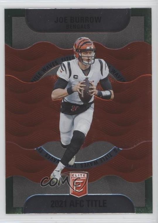 2022 Panini Donruss Elite Title Waves Green Joe Burrow #TW10 12e2