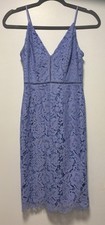 ASTR The Label Periwinkle Lace V Neck Spaghetti Strap Midi Dress Size XS