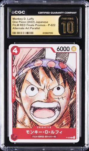 2022 ONE PIECE JAPANESE #P-022 MONKEY.D.LUFFY CGC 10 PRISTINE