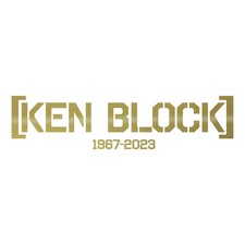 Aufkleber Ken Block 1967-2023 Gold Metallic Gedächtnis Sticker Hoonigan K159