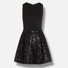 Alice + Olivia Women's Black Chara Sleeveless Mini Dress Size 2