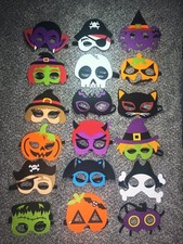 Lot 18 New Kids Halloween Costume Eye Masks Party Classroom Teacher Prize Set