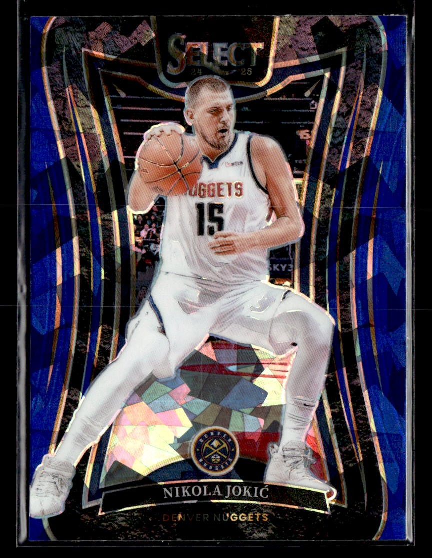 2024-25 Panini Select #313 Nikola Jokic Blue Cracked Ice Prizm | eBay