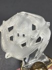 Vintage Antique Art Deco Art Nouveau Glass Lamp Finial 3 Swallows In Flight — photo 8