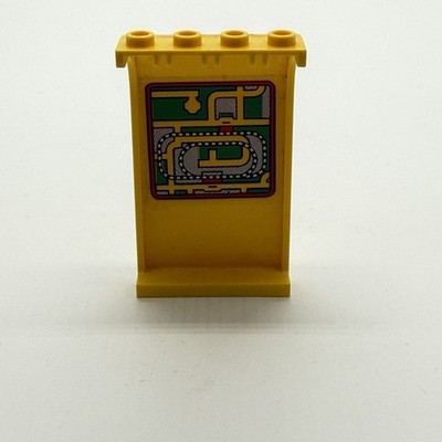 Lego  2571pb02 Panel gelb curved Top mit Sticker 3x4x6 aus 6399 Airport Shuttle