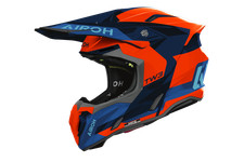 CASCO INTEGRALE AIROH TWIST 3 FANCY ORANGE BLUE GLOSS ENDURO CROSS ARANCIONE BLU