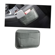 Moly Magnolia PU Leather Car Seat Side Pocket Organizer Gray