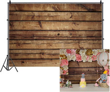 10X8Ft Wood Backdrops for Photography Grunge Vintage Worn Wooden Boards Backgrou