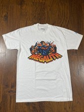 Vintage Stedman Megalith Comic Graphic T-Shirt White Large Made in USA 90s