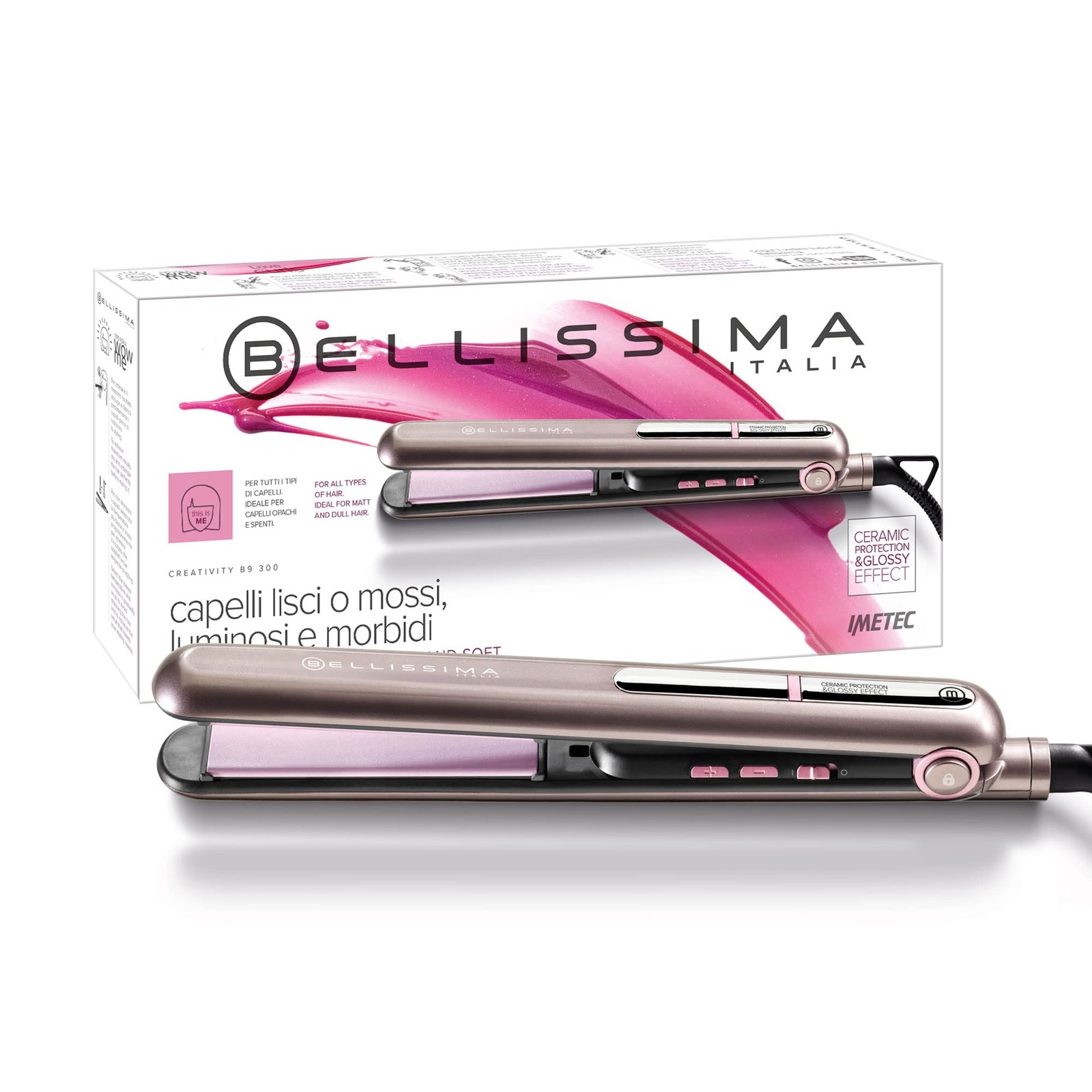 Imetec Creativity B9 300: Piastra Professionale per Styling Liscio e Mosso