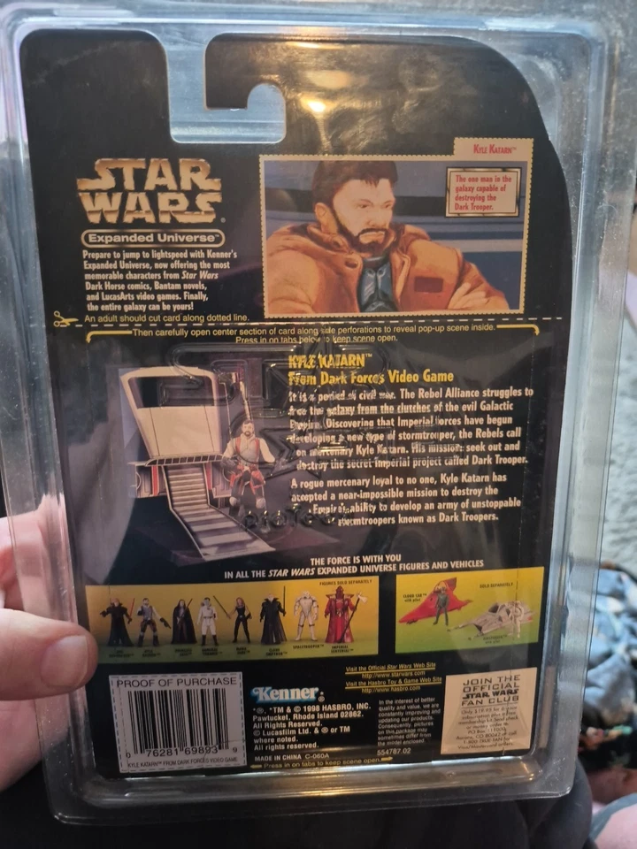 Figura de acción Hasbro Star Wars Expanded Universe Kyle Katarn 1998 escena de juego en 3D Foto 3 de 4