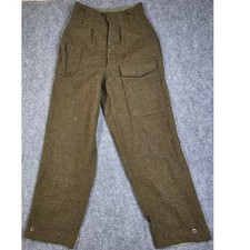Vintage 1961 Bluvend Motecht Dutch Military Wool Pants Field Pants Brown 44