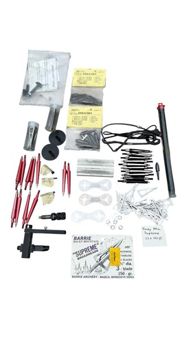 Barrie Archery Broadheads Screw-in Points Arrow Parts Lot Black Red Silver
