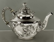 Gorham Sterling Silver Teapot c1920 FLUERY PATTERN