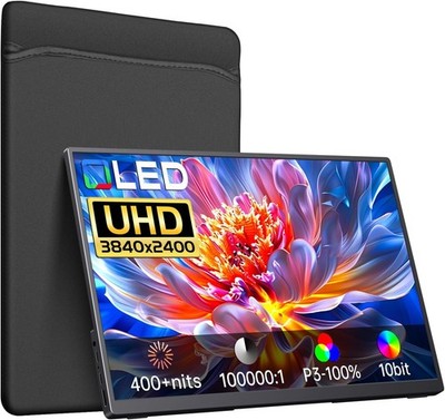 14 Inch 4K OLED Portable Monitor 100% DCI P3 400 Nits