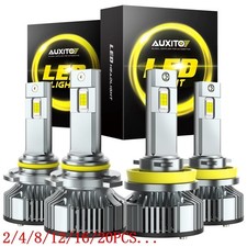 AUXITO 9005+H11 Headlight LED Bulb White Low Beam Conversion Super Bright 2/4X