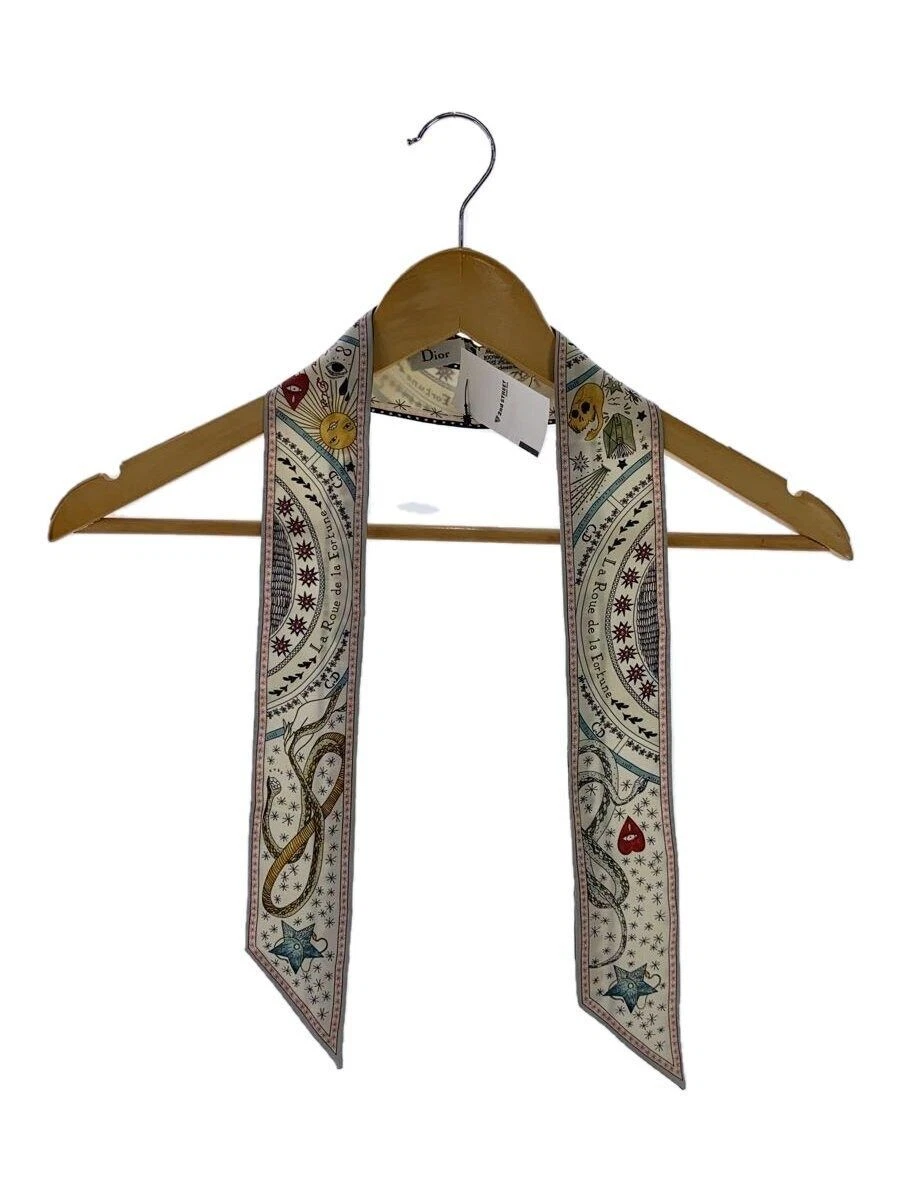 Foulard femme Christian Dior soie beige occasion