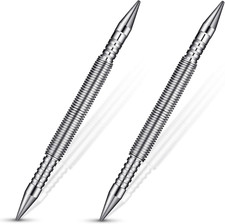2 Pcs Spring Nail Set Tool 1/16 & 1/32 Inch Dual Head Nail Punch for Home Use