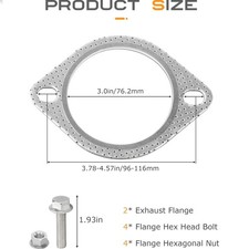 2pcs Exhaust Gasketcar Accessories Exhaust Flange Gasketmuffler Gasketcata... 2pcs Exhaust Gasketcar Accessories Exhaust Flange Gasketmuffler Gasketcata...