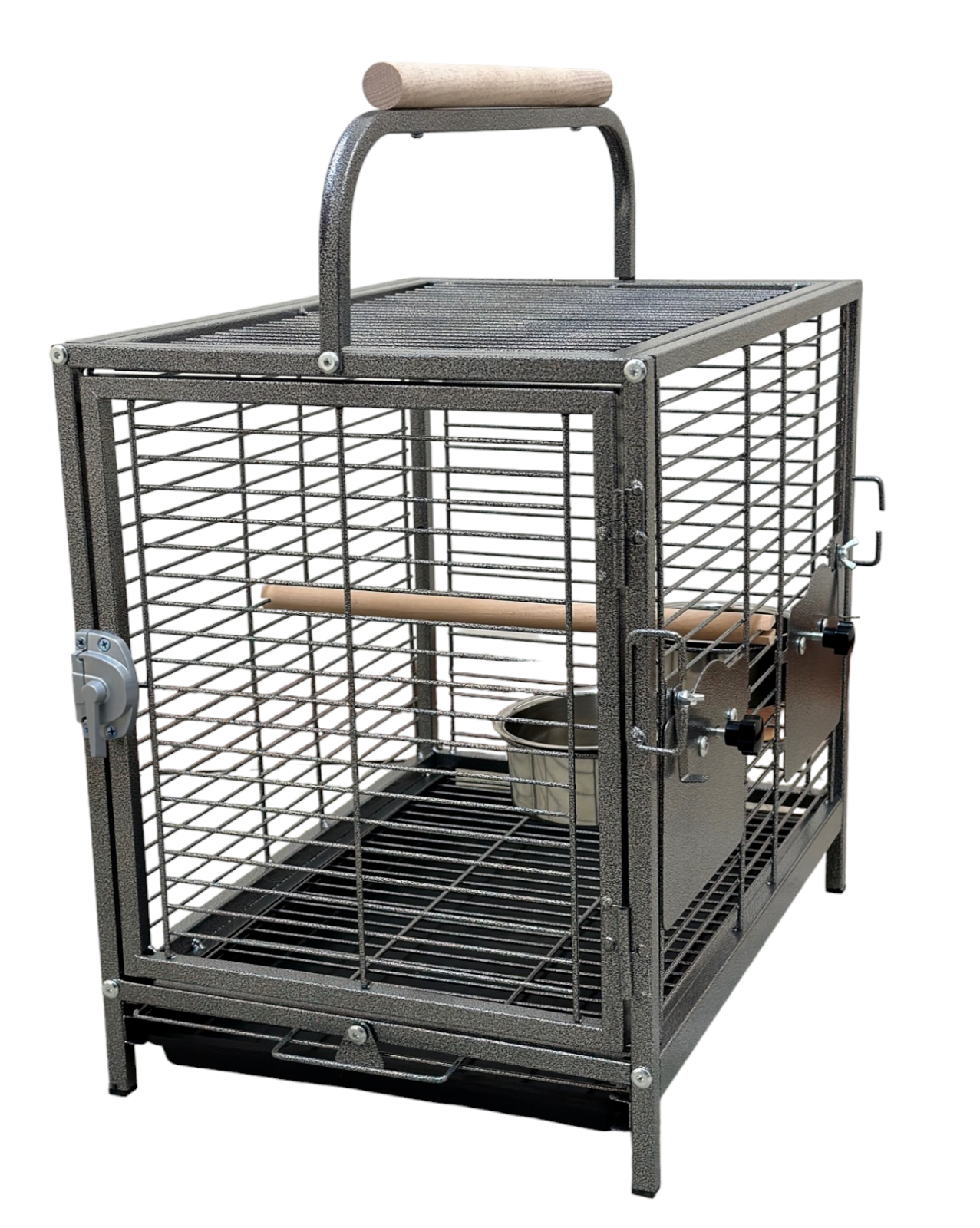 WUNDAPETS CHESTER PARROT CAGE BIRD TRAVELLER CAGE ANTIQUE BLACK 61 X 35 X 48CM