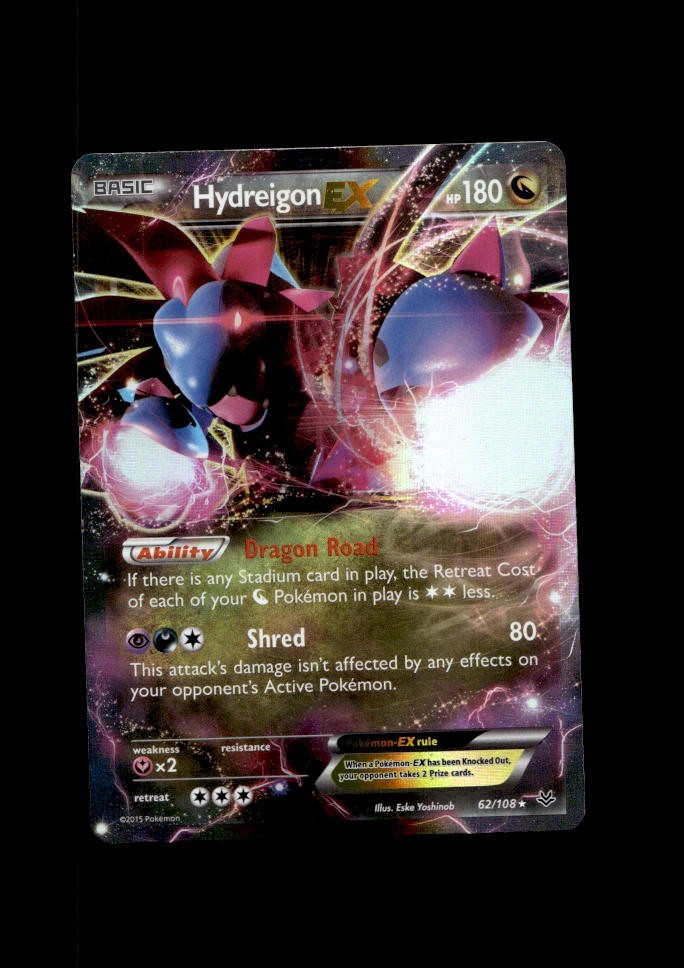 Hydreigon EX 62/108 Half Art Ultra Rare XY Roaring Skies Pokemon TCG Card LP