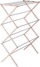 Household Essentials 5001 Collapsible Folding Wooden 15", Natural/White Birch 