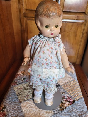 Vintage Effanbee Patsy Ann Doll 19  Composition with original tag braclet
