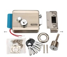 Electric Strike Lock Wood Steel Door Home Office Access Key Button Open Control