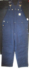 NEW Carhart Navy Blue USA MADE Arctic Grade Quilt Lined Bib Overall SZ 38x32