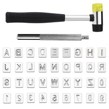 38 PCS Leather Stamping Tools, Kit with 36pcs 38 PCS, Black