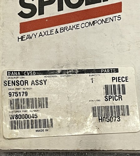 Dana Spicer 975179 Abs Wheel Speed Sensor | eBay