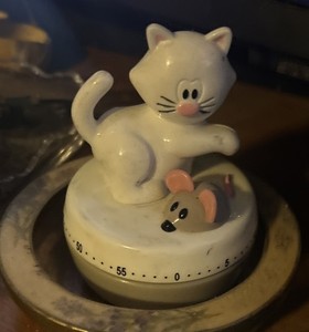 Joie Meow Kitchen Timer Cat and Mouse 60 Minute Cute