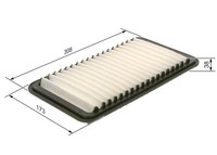 Luftfilter FÜR Daihatsu Cuore VI (L251, L250 , L260 ) - Bosch F 026 400 566