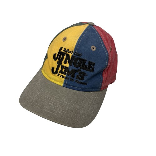 Vintage Jungle Jims Hat Cap Multicolor Safari Club Snapback Adjustable