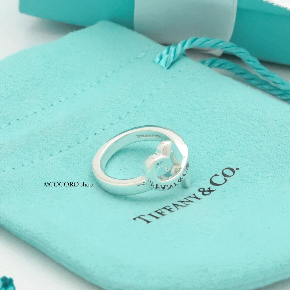 Authentic Tiffany & Co. 1P Diamond Loving Heart Ring Size 5.25 Silver w/Pouch - Image 2 of 4