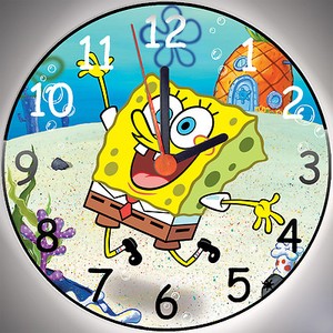 Wanduhr Uhr Fur Das Kinderzimmer Motiv Spongebob 2 Kinderuhr Ebay