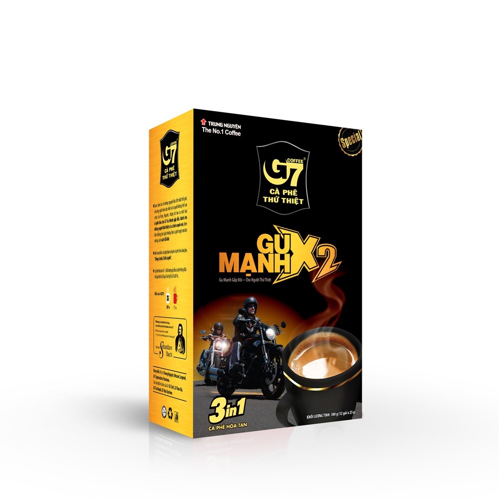 Trung Nguyen G7 Instant 3-In-1 Strong x 2 Coffee Mix 12 Sticks x