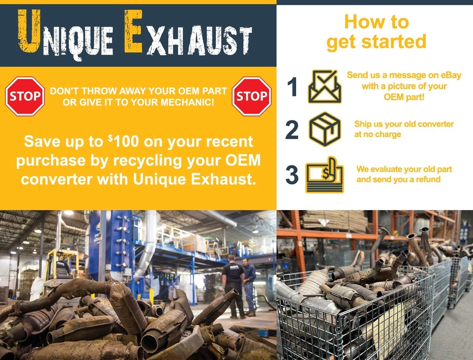 Exhaust Resonator + Pipe for 2007-2014 Volvo XC90 3.2L Exact Fit Fast Ship NEW - Image 4 of 4