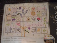 DIMENSIONS LE JARDIN THE GARDEN NEW CROSS-STITCH KIT DIRECTIONS IN 7 LANGUAGES