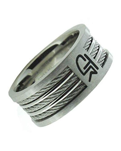 Anillo de acero inoxidable J121 tallas 9,5 triple cable mormón un momento en el tiempo LDS C - Imagen 3 de 5