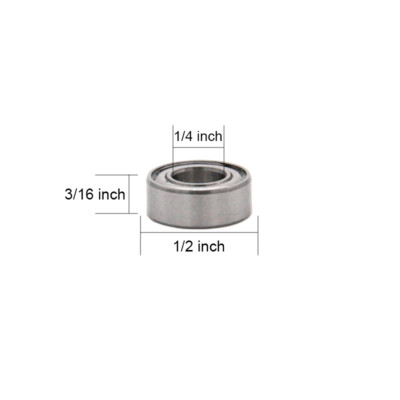 10 Stück R188ZZ Kugellager 1/4" X 1/2" X 3/16" – Z2 Chromstahl, Tiefe Nut