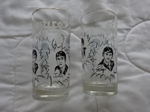 The Beatles Dairy Queen Promotional Glasses 1964 Canada - Picture 1 of 11